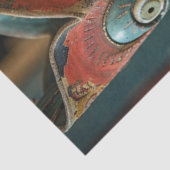 デコページヴィンテージチャードカウボーイブーツと顔 薄葉紙 (詳細)