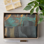 デコページヴィンテージティール（緑がかった色）トラックファーム&ザストーム 薄葉紙 (ギフト)