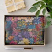 デコページヴィンテージトラックカップル花畑 薄葉紙 (ギフト)