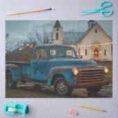 デコページヴィンテージトラック旧時代の教会リバイバル 薄葉紙 (クラフト)