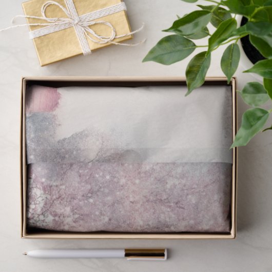 デコページヴィンテージピンククリスマスハウスツリーシーン 薄葉紙 (ギフト)