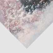 デコページヴィンテージピンククリスマスハウスツリーシーン 薄葉紙 (詳細)