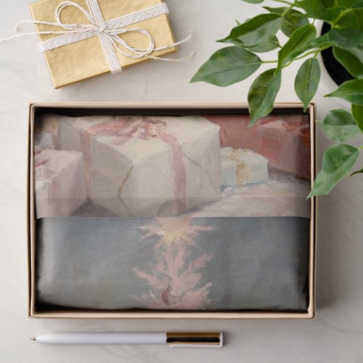 デコページヴィンテージホリデークリスマスツリー絵を描ズ 薄葉紙 (ギフト)