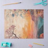 デコページヴィンテージボーホサンセットレイク 薄葉紙 (クラフト)