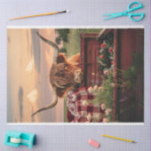 デコページヴィンテージラスティッドトラックハイランドカウフィールド 薄葉紙 (クラフト)