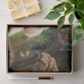 デコページヴィンテージレディーインガーデン&スタンダードプードル 薄葉紙 (ギフト)