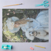 デコページヴィンテージレディーエヴリン標準プードル 薄葉紙 (クラフト)