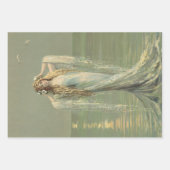 デコページヴィンテージ人魚の海ニンフ ラッピングペーパーシート (正面2)