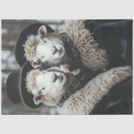 デコページヴィンテージ夫の妻の羊 薄葉紙