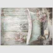 デコページヴィンテージ淡い色のブルータブ 薄葉紙 (正面)