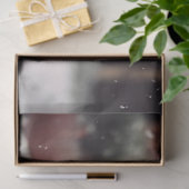 デコページヴィンテージ赤ワゴン雪のシーン 薄葉紙 (ギフト)