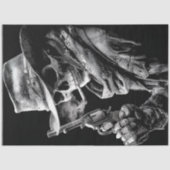 デコページ喫煙ゴシック骨格カウボーイガンズリンゲ 薄葉紙 (正面)