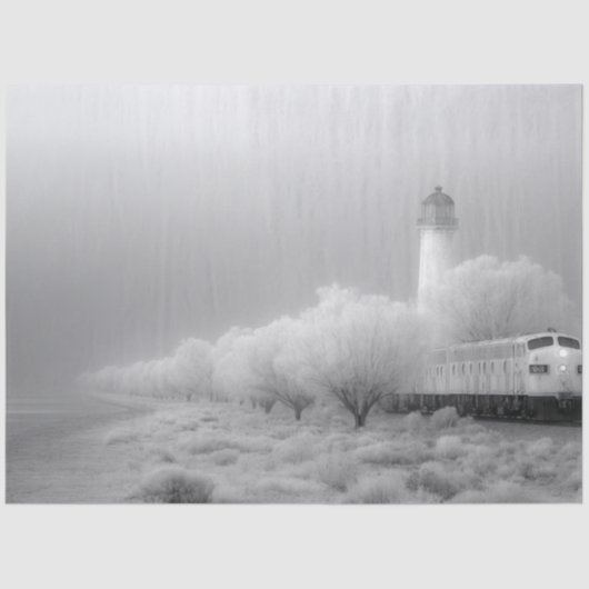 デコページ幽霊ホワイトウィンタートレインジャーニー 薄葉紙 (正面)