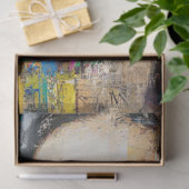 デコページ抽象芸術ウーマン60の喫煙 薄葉紙 (ギフト)