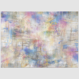 デコページ抽象芸術ブルーピンクパープルイエローデザイン 薄葉紙