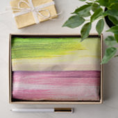 デコページ抽象芸術レインボーパープルイエローグリーン 薄葉紙 (ギフト)