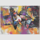 デコページ抽象芸術レディードッ鮮やかシュ 薄葉紙 (正面)