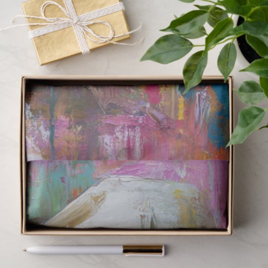 デコページ抽象芸術女性のカーボーイはっきりしたの色 薄葉紙 (ギフト)