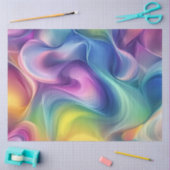 デコページ抽象芸術水の色パタ鮮やかーン 薄葉紙 (クラフト)