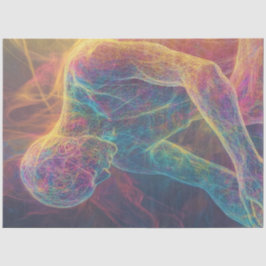 デコページ抽象芸術白熱［赤熱］光を放つライトヒト姿 薄葉紙