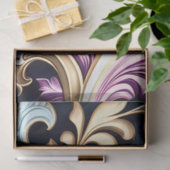 デコページ抽象芸術金ゴールド紫の青の渦巻き 薄葉紙 (ギフト)