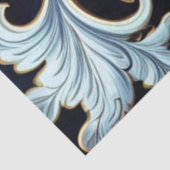 デコページ抽象芸術金ゴールド紫の青の渦巻き 薄葉紙 (詳細)