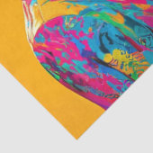 デコページ抽象芸術鮮やか色のプードル 薄葉紙 (詳細)