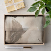 デコページ海セーリング船の水色 薄葉紙 (ギフト)