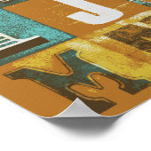 デコページ用の文字タイポグラフィレトロポスター ポスター (角)