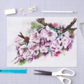 デコページ用の水彩ブロッサムブランチ 薄葉紙 (クラフト)