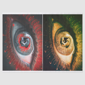 デコページ用の2つの目の画像 薄葉紙