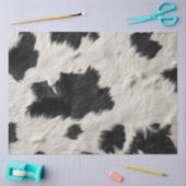 デコページ白黒牛革 薄葉紙 (クラフト)