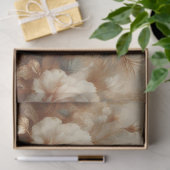 デコページ紙ピンクホワイトローズ 薄葉紙 (ギフト)