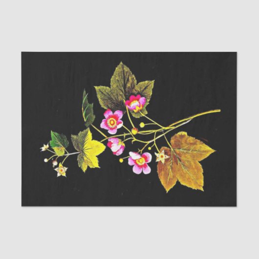 デコページ紙10"x15" - Mary Delany 2 薄葉紙 (正面)