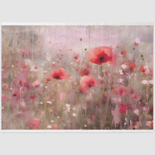 デコページ紙，ラッピングパ – 花びらのウィスパー2 薄葉紙 (正面)