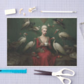 デコページ紙、ラッピング紙鳥茶の喜び 薄葉紙 (クラフト)