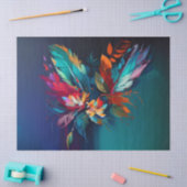 デコページ紙，ラッピング – フローラ万華鏡のように千変万化するパターン1 薄葉紙 (クラフト)