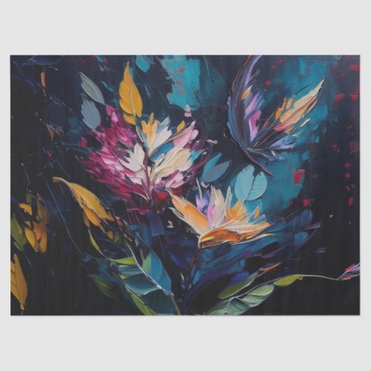 デコページ紙、ラッピングPaフローラ万華鏡のように千変万化するパターン3 薄葉紙 (正面)