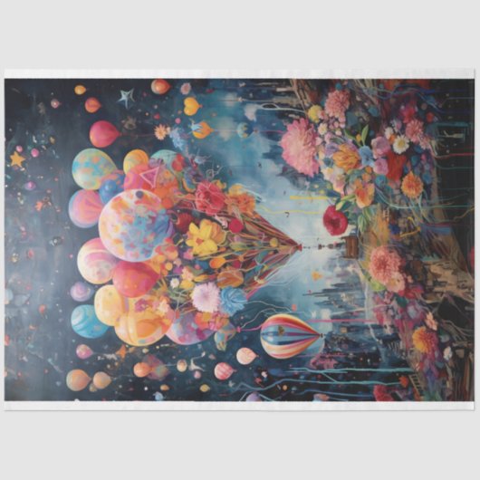 デコページ紙 – 浮動ドリームズ 薄葉紙 (正面)