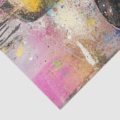 デコページ絵を描抽象芸術の女性ブラックハット 薄葉紙 (詳細)