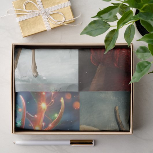 デコページ4スクラップブック作りクリスマストナカイデザイン 薄葉紙 (ギフト)