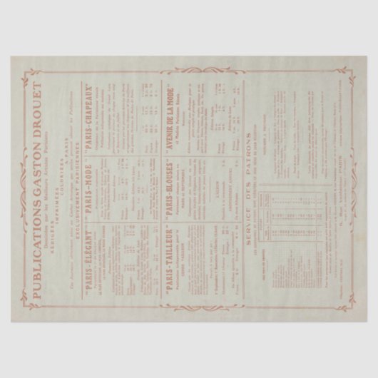 デコペーフランスのジファッションマガジンヴィンテージ緑 薄葉紙 (正面)