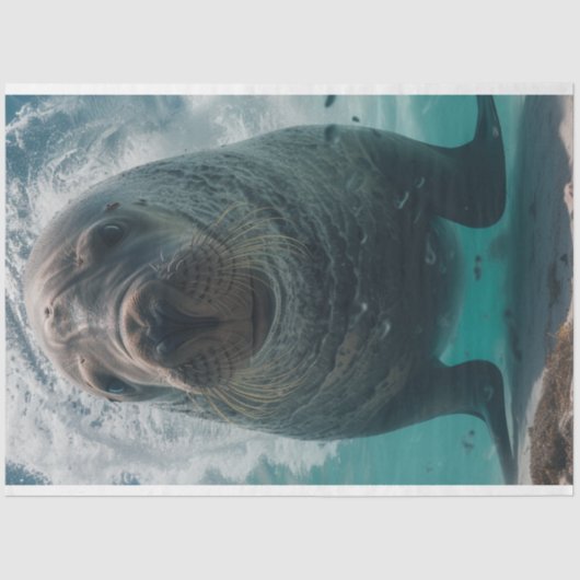 デコペー鮮やかジティール(緑がかった色)海水とマネージャ 薄葉紙 (正面)