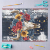 デコペー鮮やかジポートレートスカルフローラデザイン 薄葉紙 (クラフト)