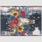 デコペー鮮やかジポートレートスカルフローラデザイン 薄葉紙 (正面)