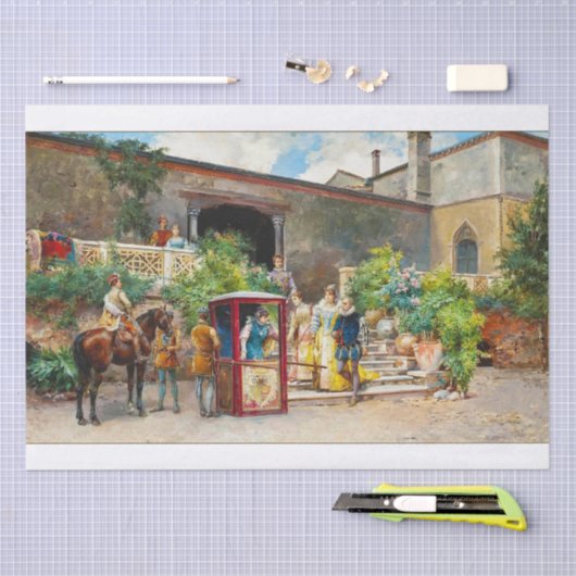 デコペ可能な美しいヴィンテージイメージ 薄葉紙 (クラフト)