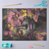 デコペ女鮮やか性の複雑なフローラデザイン 薄葉紙 (クラフト)