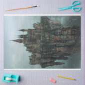 デコペ威厳のあるージ城中世の要塞 薄葉紙 (クラフト)