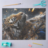 デコペ威厳のあるー王室のジ・ライオン 薄葉紙 (クラフト)