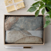 デコペ擦り切れたージ写真のブロンド女性のカーボーイオン・ホース 薄葉紙 (ギフト)